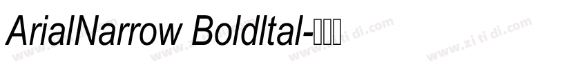 ArialNarrow Boldltal字体转换